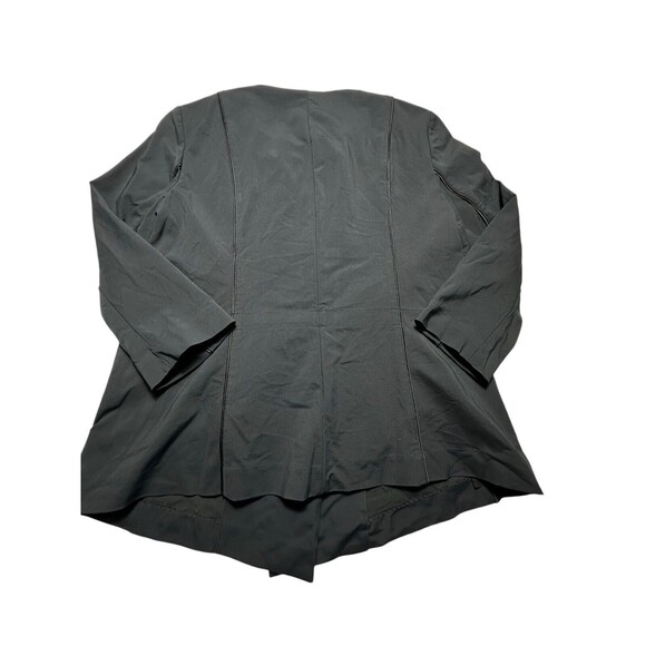 $598 LAFAYETTE 148 Size 6 Women’s Navy Blue Stretch Jacket Top Seamed Snaps #D12 - Picture 2 of 9